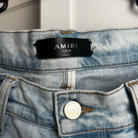 AMIRI Light Blue Ripped Skinny Jeans - Picture 2 of 6